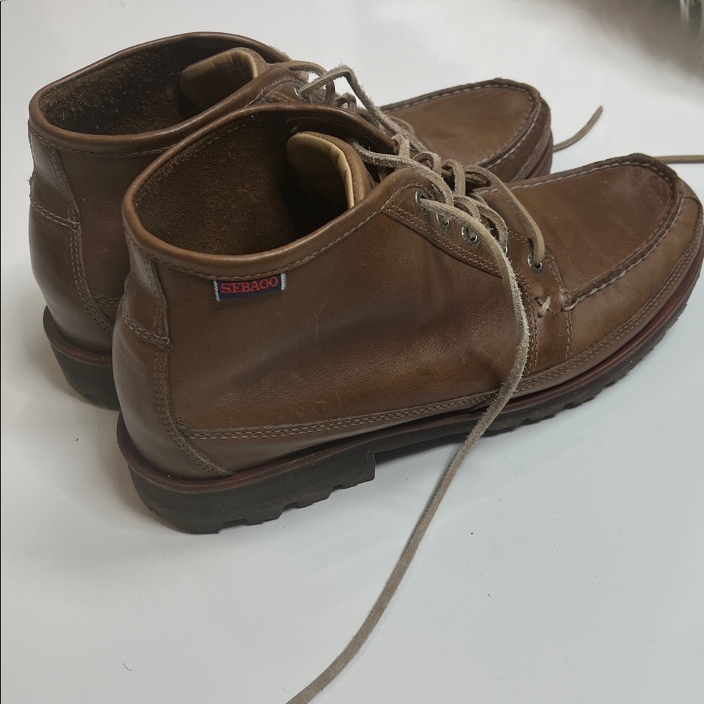Sebago Mahogany Leather Lace Up Chukka Boots Size 10